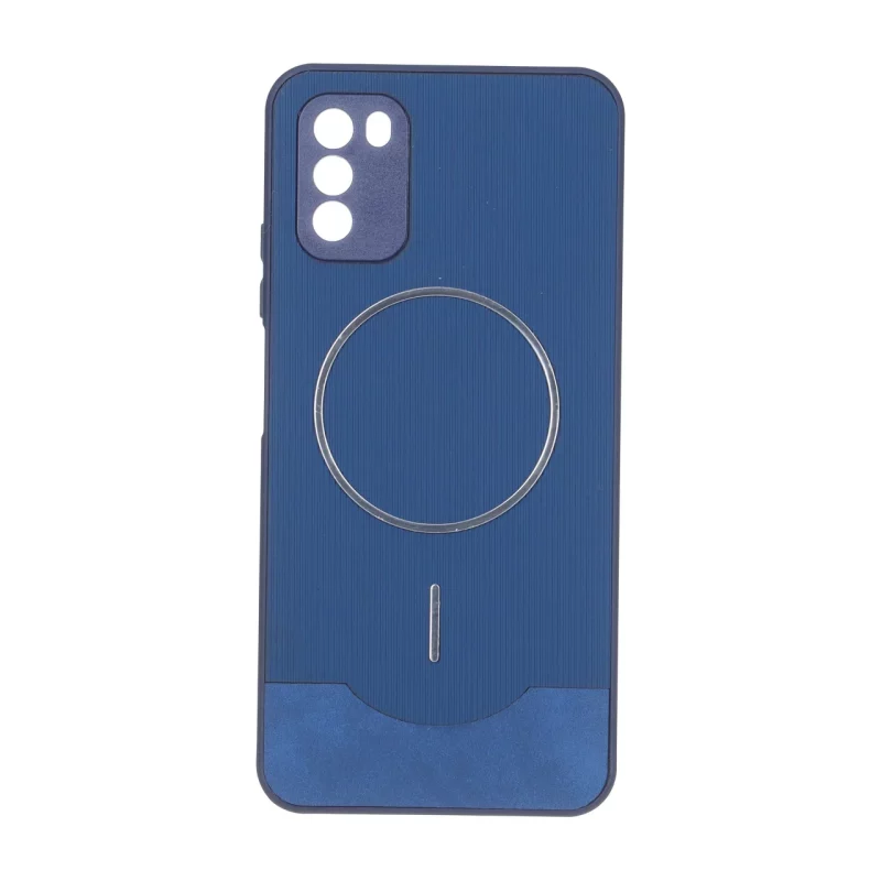 قاب Line Case جیر MagSafe فلزی محافظ لنزدار Xiaomi Poco M3 - سرمه ای - تصویر 2