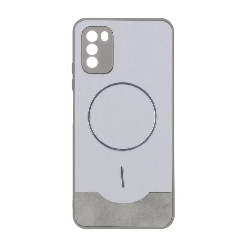 قاب Line Case جیر MagSafe فلزی محافظ لنزدار Xiaomi Poco M3 - طوسی - تصویر 2