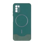 قاب Line Case جیر MagSafe فلزی محافظ لنزدار Xiaomi Poco M3 - سبز