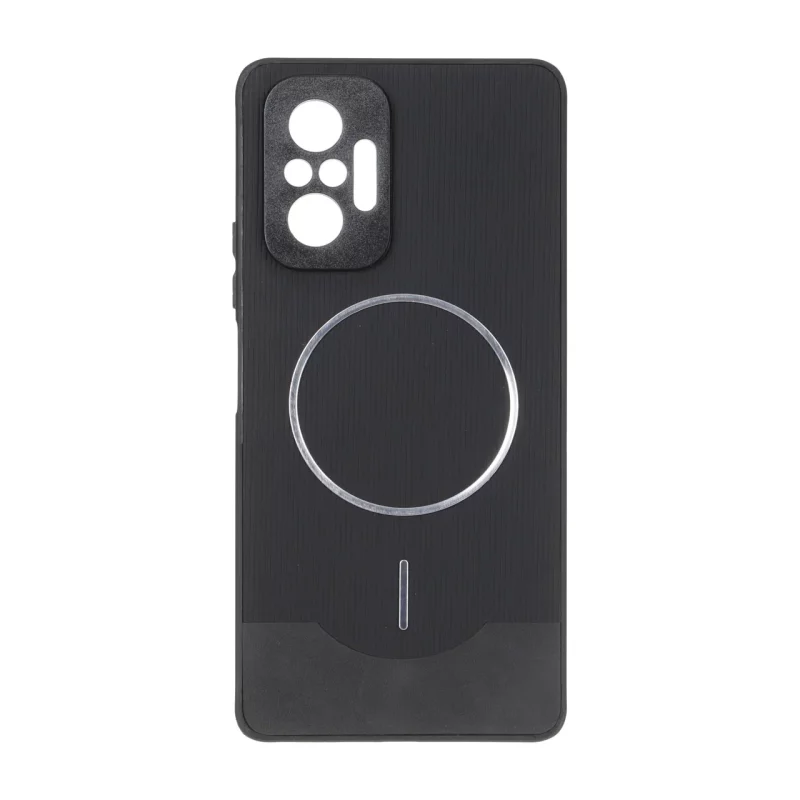 قاب Line Case جیر MagSafe فلزی محافظ لنزدار Xiaomi Redmi Note 10 Pro 4G / Redmi Note 10 Pro Max - مشکی - تصویر 2