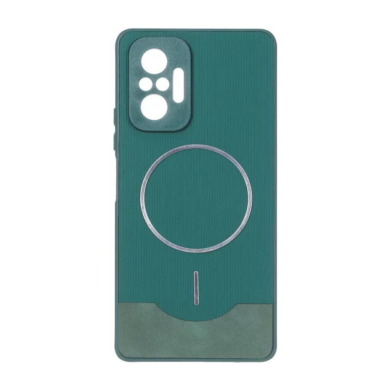 قاب Line Case جیر MagSafe فلزی محافظ لنزدار Xiaomi Redmi Note 10 Pro 4G / Redmi Note 10 Pro Max - سبز - تصویر 2