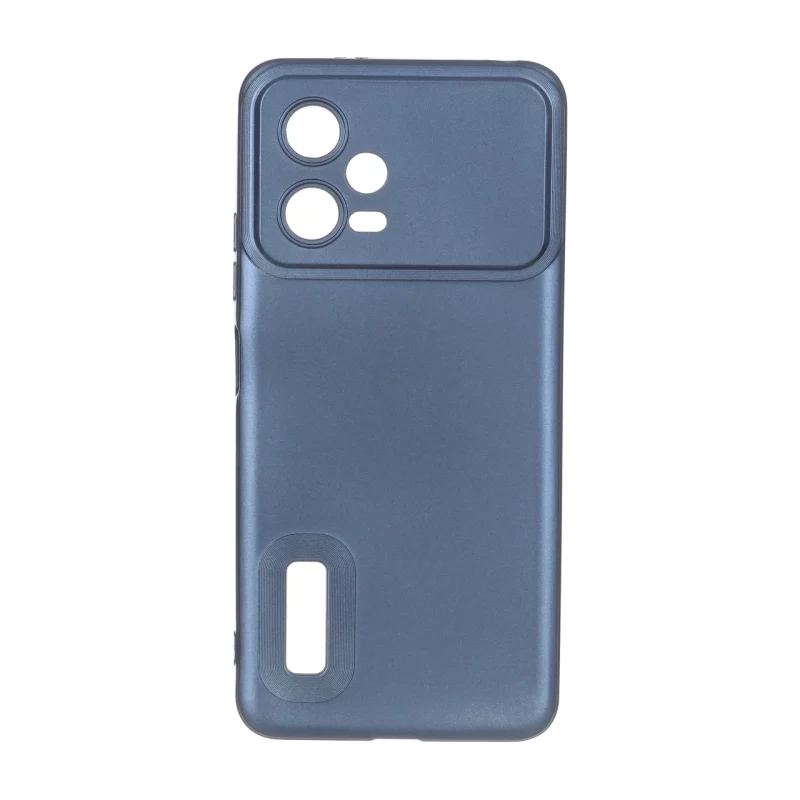 قاب طرح الکترواستاتیک مات محافظ لنزدار Xiaomi Redmi Note 12 5G / Poco X5 5G - سرمه ای - تصویر 2