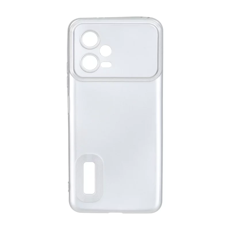 قاب طرح الکترواستاتیک مات محافظ لنزدار Xiaomi Redmi Note 12 5G / Poco X5 5G - نقره ای - تصویر 2