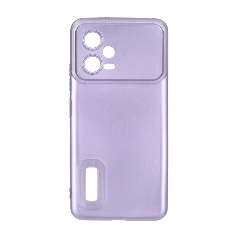 قاب طرح الکترواستاتیک مات محافظ لنزدار Xiaomi Redmi Note 12 5G / Poco X5 5G - بنفش - تصویر 2