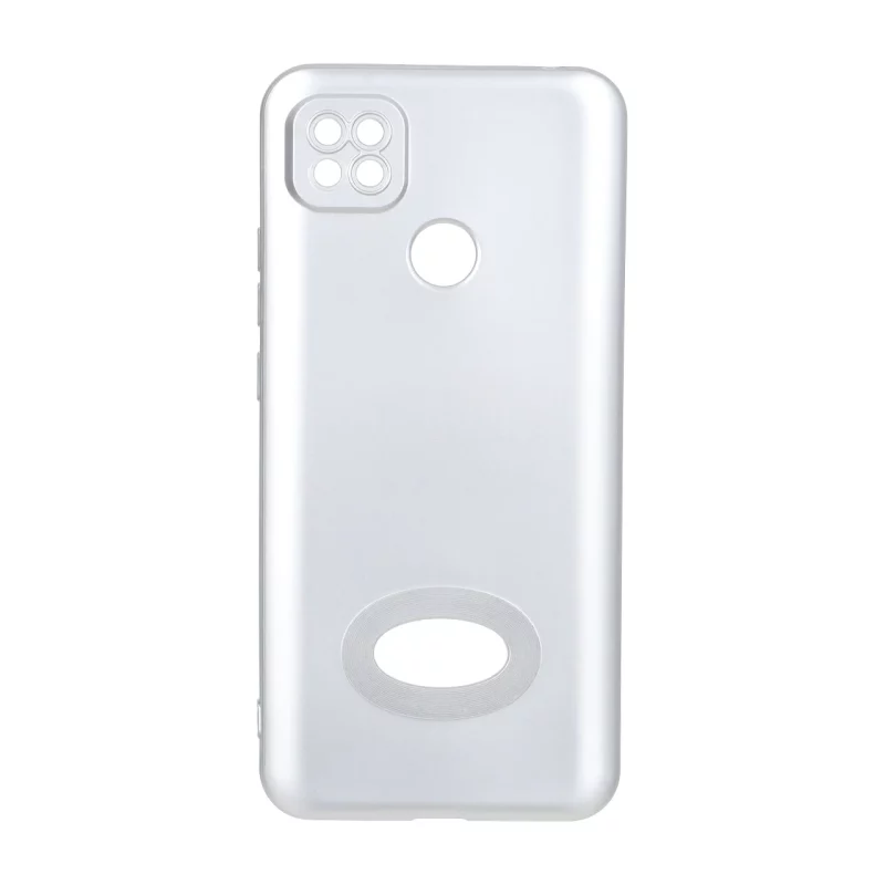 قاب طرح الکترواستاتیک مات محافظ لنزدار Xiaomi Redmi 10A / Redmi 9C / Poco C31 - نقره ای - تصویر 2