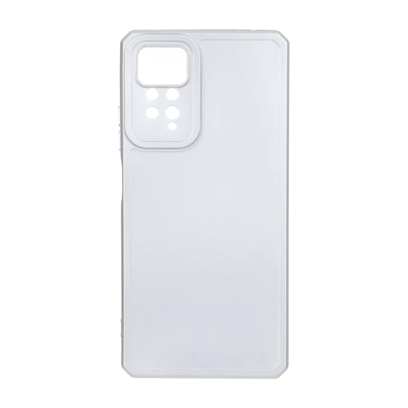 قاب طرح الکترواستاتیک مات محافظ لنزدار Xiaomi Redmi Note 11 Pro Plus - نقره ای - تصویر 2