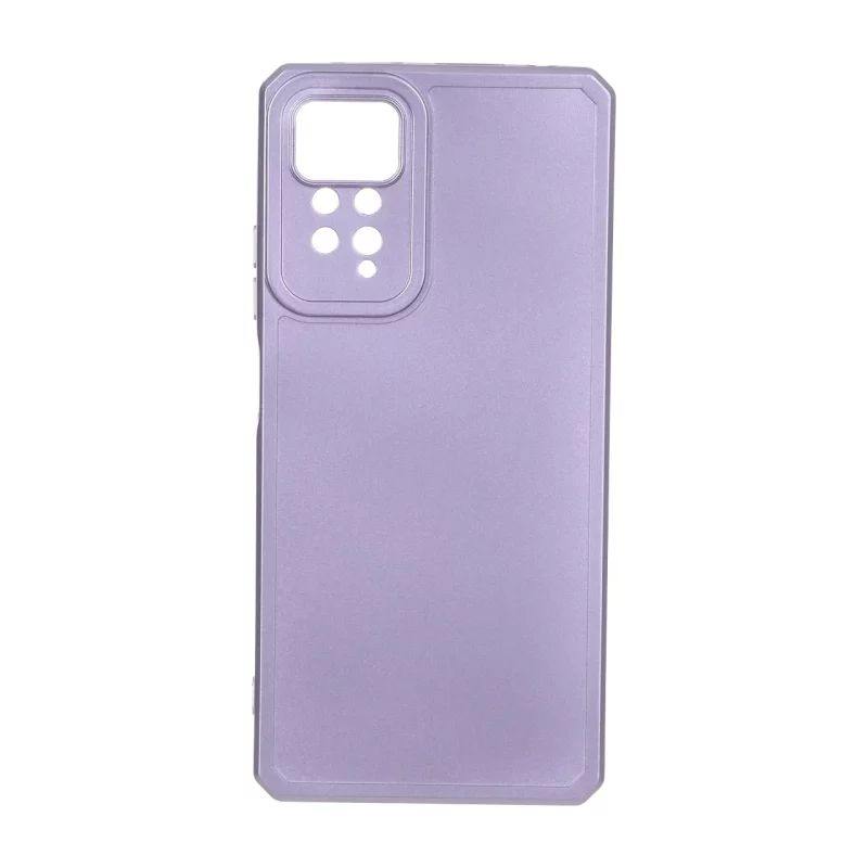 قاب طرح الکترواستاتیک مات محافظ لنزدار Xiaomi Redmi Note 11 Pro Plus - بنفش - تصویر 2