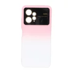 قاب Auto Focus دو رنگ محافظ لنز گلس دار Xiaomi Redmi Note 12 4G - صورتی سفید