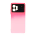 قاب Auto Focus دو رنگ محافظ لنز گلس دار Xiaomi Redmi Note 12 4G - سرخابی صورتی