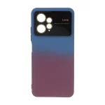 قاب Auto Focus دو رنگ محافظ لنز گلس دار Xiaomi Redmi Note 12 4G - سرمه ای زرشکی