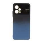قاب Auto Focus دو رنگ محافظ لنز گلس دار Xiaomi Redmi Note 12 5G / Poco X5 5G - مشکی سرمه ای