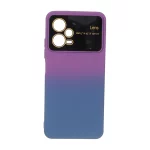 قاب Auto Focus دو رنگ محافظ لنز گلس دار Xiaomi Redmi Note 12 5G / Poco X5 5G - سرمه ای بنفش