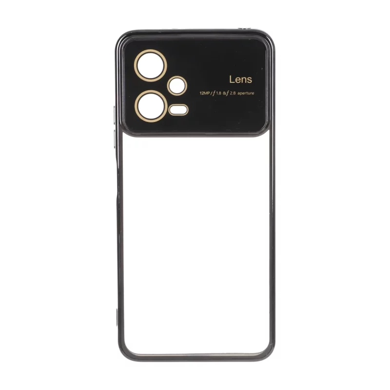 قاب دور رنگی محافظ لنز شیشه ای Xiaomi Redmi Note 12 5G / Poco X5 5G - مشکی - تصویر 2