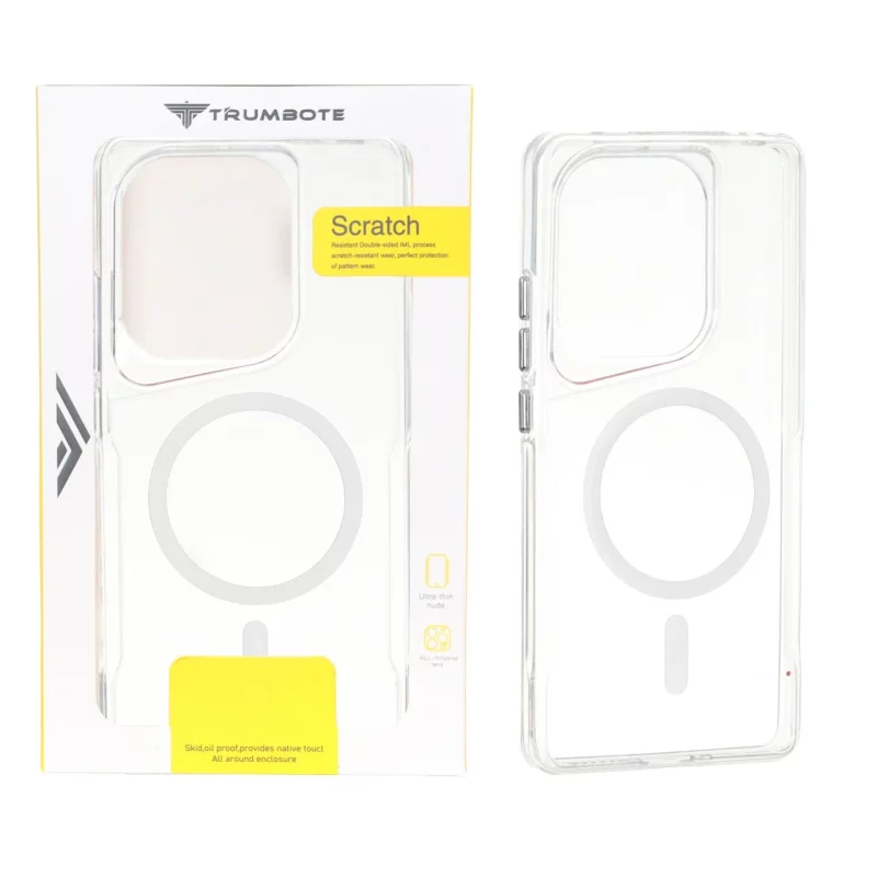قاب Trumbote NewZone شفاف MagSafe مدل Xiaomi Redmi Note 14S / Note 13 Pro 4G / Poco M6 Pro 4G - سفید (پک دار) - تصویر 2