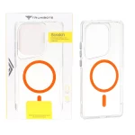 قاب Trumbote NewZone شفاف MagSafe مدل Xiaomi Redmi Note 14S / Note 13 Pro 4G / Poco M6 Pro 4G - نارنجی (پک دار)