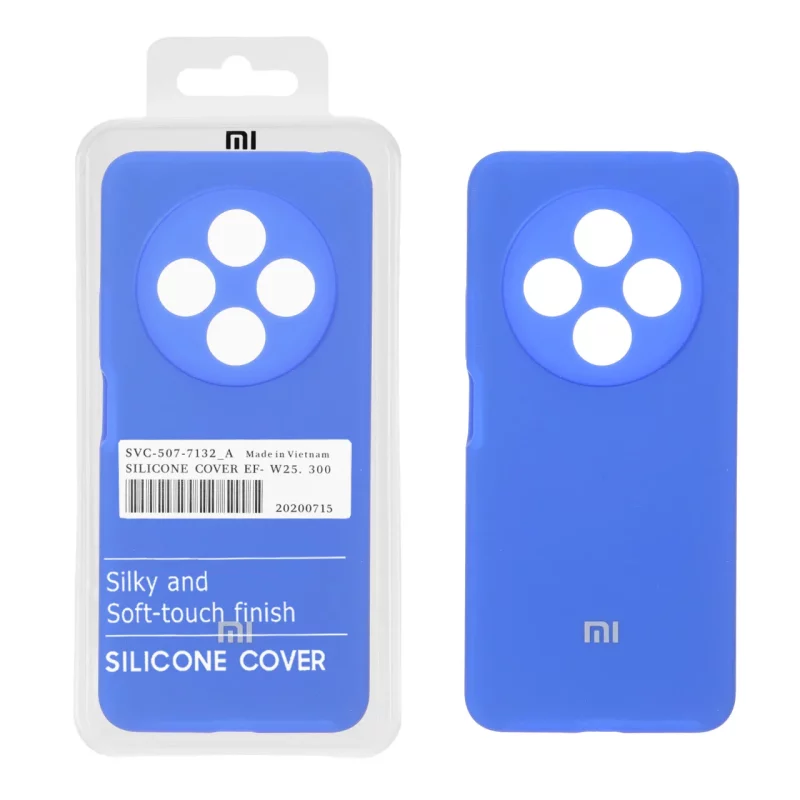 قاب سیلیکونی پاک کنی اورجینال درجه یک Xiaomi Redmi 14C / Redmi A4 / Poco C75 - آبی کاربنی (پک دار) - تصویر 2
