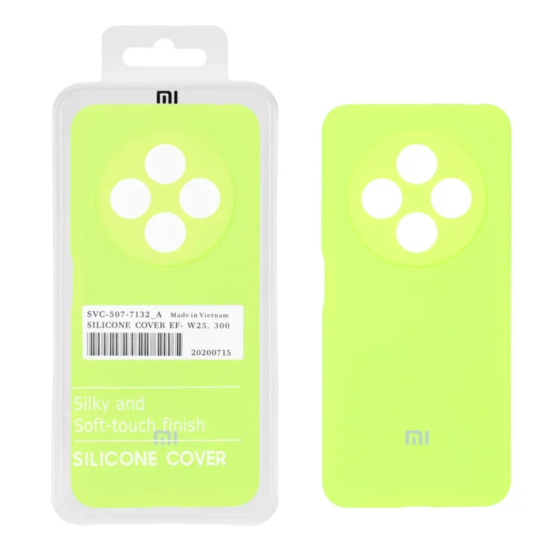 قاب سیلیکونی پاک کنی اورجینال درجه یک Xiaomi Redmi 14C / Redmi A4 / Poco C75 - سبز فسفری (پک دار) - تصویر 2