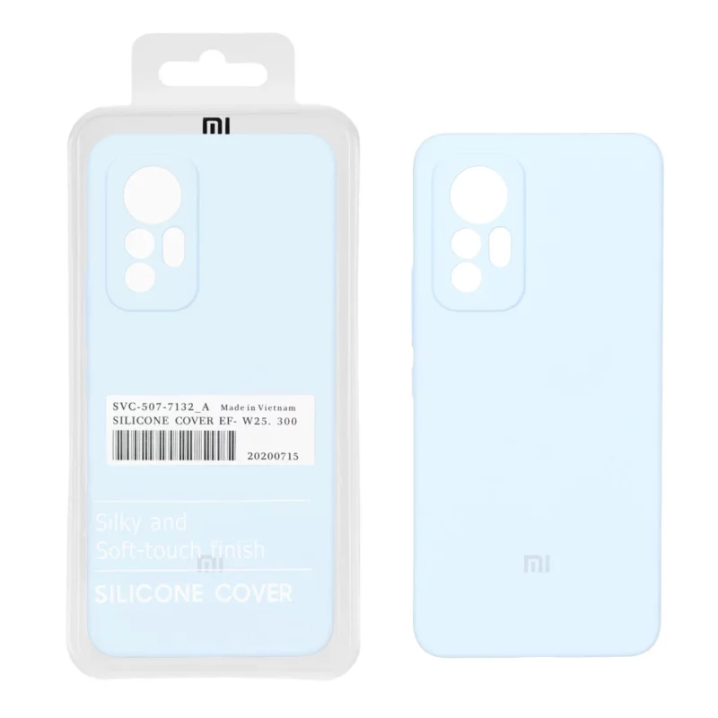 قاب سیلیکونی پاک کنی اورجینال درجه یک Xiaomi Mi 12 Lite - آبی آسمانی (پک دار) - تصویر 2