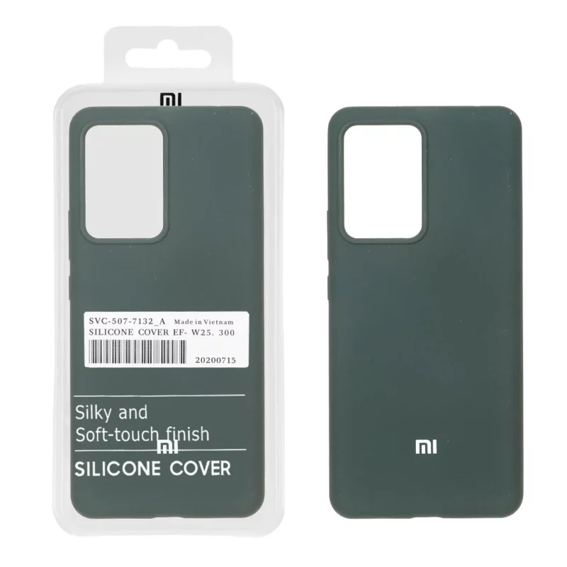 قاب سیلیکونی پاک کنی اورجینال درجه یک Xiaomi Mi 13 Lite - سبز تیره (پک دار) - تصویر 2
