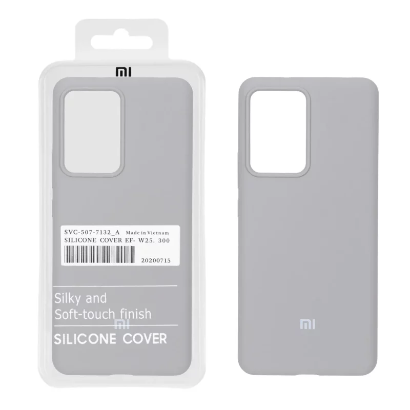قاب سیلیکونی پاک کنی اورجینال درجه یک Xiaomi Mi 13 Lite - طوسی (پک دار) - تصویر 2