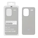 قاب سیلیکونی پاک کنی اورجینال درجه یک Xiaomi Redmi Note 13 Pro Plus 5G - طوسی (پک دار)