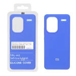 قاب سیلیکونی پاک کنی اورجینال درجه یک Xiaomi Redmi Note 13 Pro Plus 5G - آبی کاربنی (پک دار)