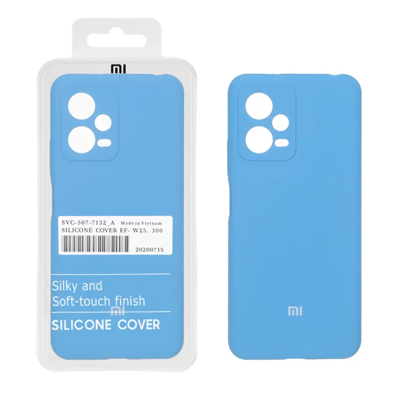 قاب سیلیکونی پاک کنی اورجینال درجه یک Xiaomi Redmi Note 12 5G / Poco X5 5G - آبی (پک دار) - تصویر 2