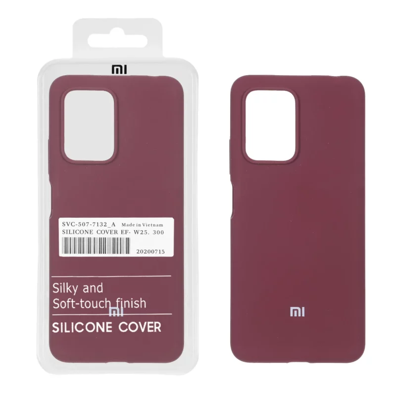 قاب سیلیکونی پاک کنی اورجینال درجه یک Xiaomi Poco X4 GT / Redmi Note 11T Pro 5G / Redmi Note 11T Pro Plus - زرشکی (پک دار) - تصویر 2