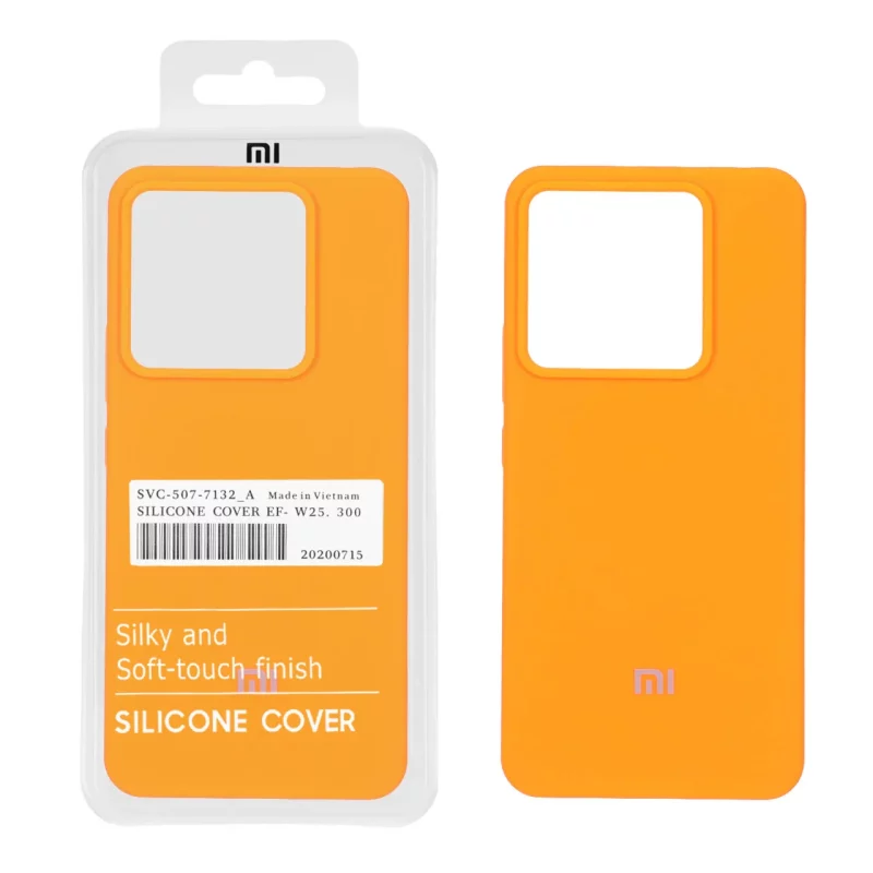 قاب سیلیکونی پاک کنی اورجینال درجه یک Xiaomi Redmi Note 13 Pro 5G / Poco X6 5G - نارنجی فانتزی (پک دار) - تصویر 2