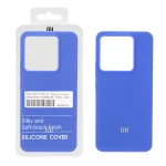 قاب سیلیکونی پاک کنی اورجینال درجه یک Xiaomi Redmi Note 13 Pro 5G / Poco X6 5G - آبی کاربنی (پک دار)