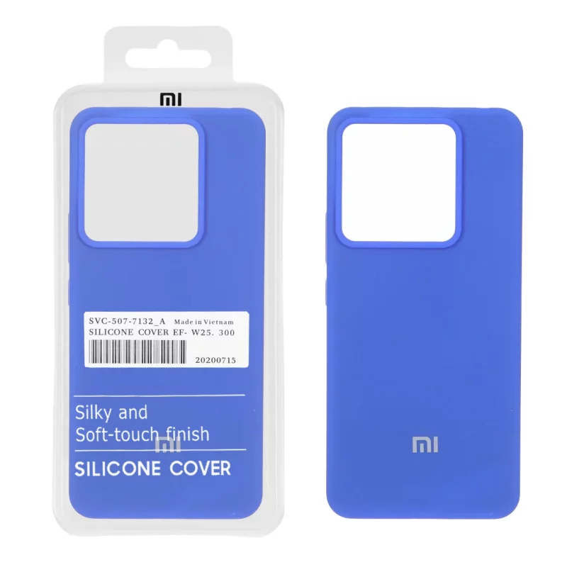 قاب سیلیکونی پاک کنی اورجینال درجه یک Xiaomi Redmi Note 13 Pro 5G / Poco X6 5G - آبی کاربنی (پک دار) - تصویر 2