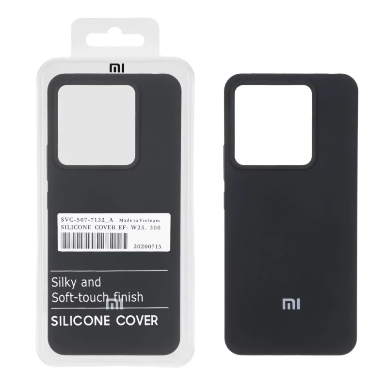 قاب سیلیکونی پاک کنی اورجینال درجه یک Xiaomi Redmi Note 13 Pro 5G / Poco X6 5G - مشکی (پک دار) - تصویر 2