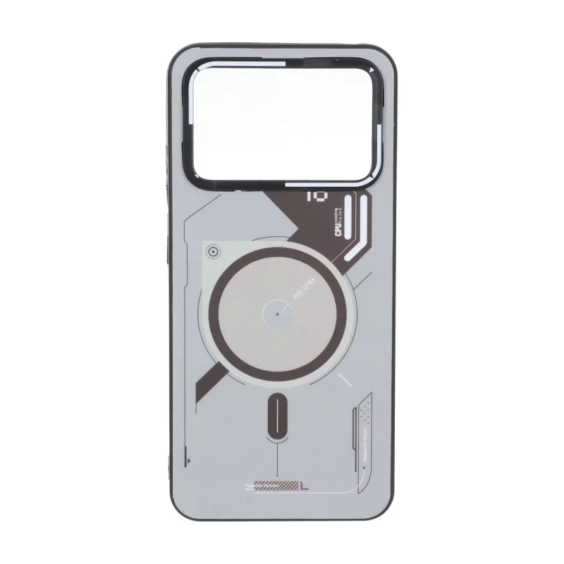 قاب Ouiumu طرح مگ سیف Xiaomi Redmi 12C / Redmi 11A / Poco C55 - طوسی - تصویر 2