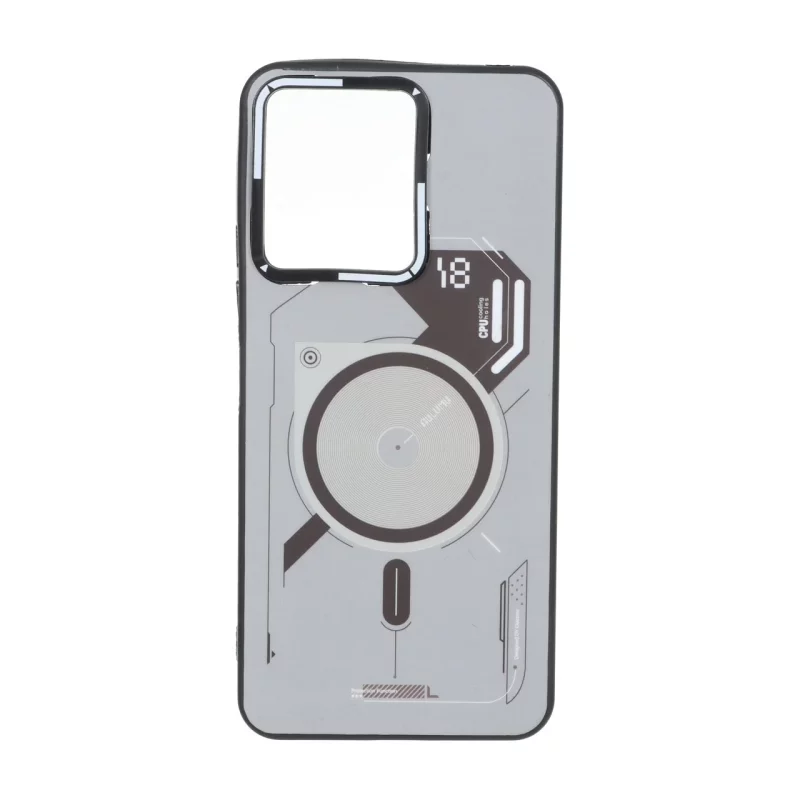 قاب Ouiumu طرح مگ سیف Xiaomi Redmi 13C / Poco C65 - طوسی - تصویر 2