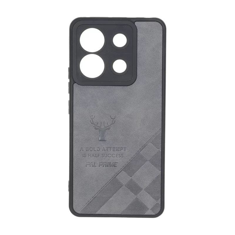 قاب طرح چرم گوزنی Pal Prime مدل Xiaomi Redmi Note 13 Pro 5G / Poco X6 5G - خاکستری - تصویر 2