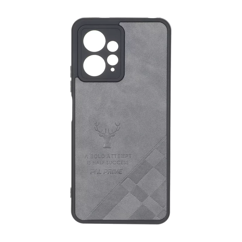 قاب طرح چرم گوزنی Pal Prime مدل Xiaomi Redmi Note 12 4G - خاکستری - تصویر 2