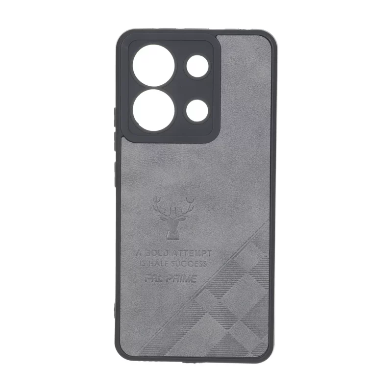 قاب طرح چرم گوزنی Pal Prime مدل Xiaomi Redmi Note 13 4G - خاکستری - تصویر 2