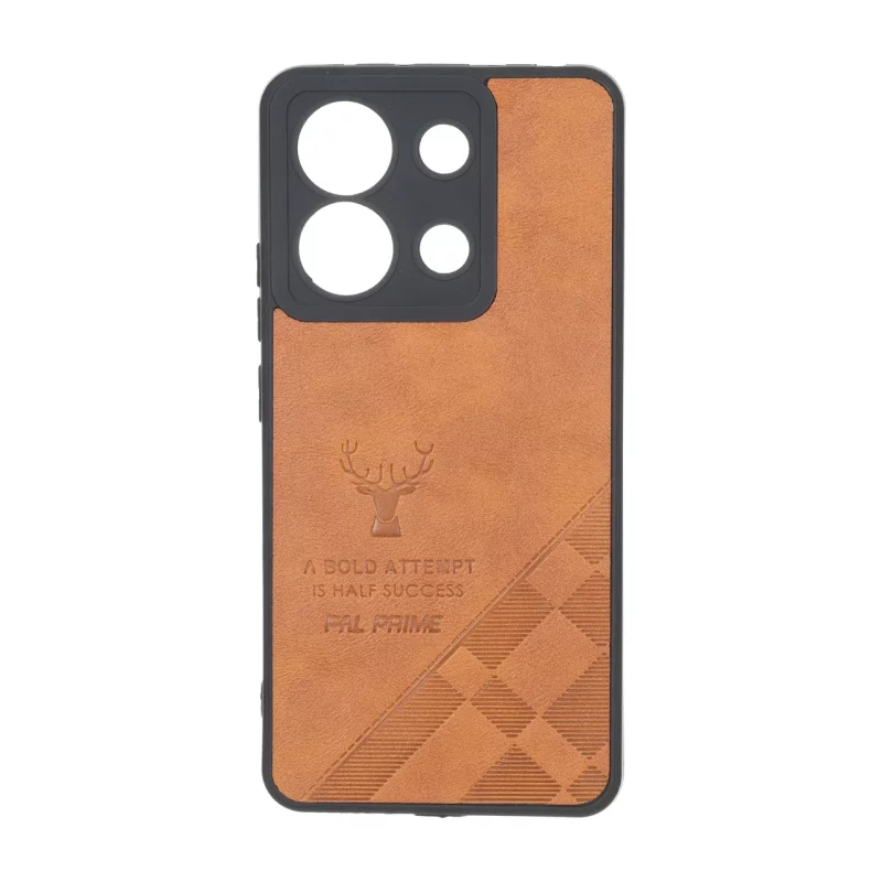 قاب طرح چرم گوزنی Pal Prime مدل Xiaomi Redmi Note 13 4G - عسلی - تصویر 2