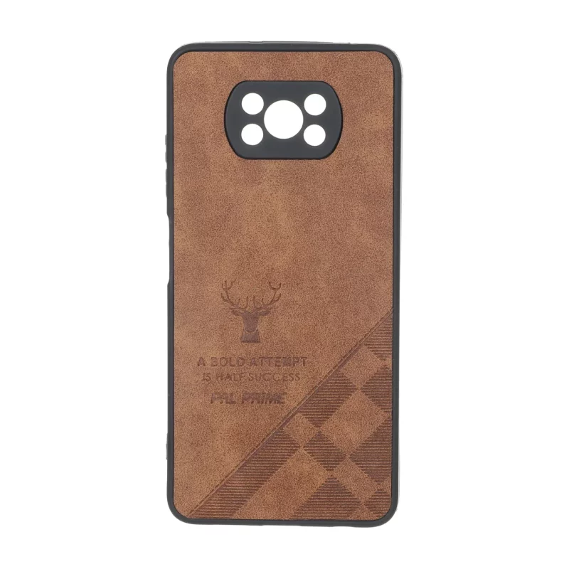 قاب طرح چرم گوزنی Pal Prime مدل Xiaomi Poco X3 / Poco X3 Pro / Poco X3 NFC - قهوه ای - تصویر 2