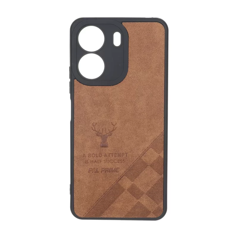 قاب طرح چرم گوزنی Pal Prime مدل Xiaomi Redmi 13C / Poco C65 - قهوه ای - تصویر 2