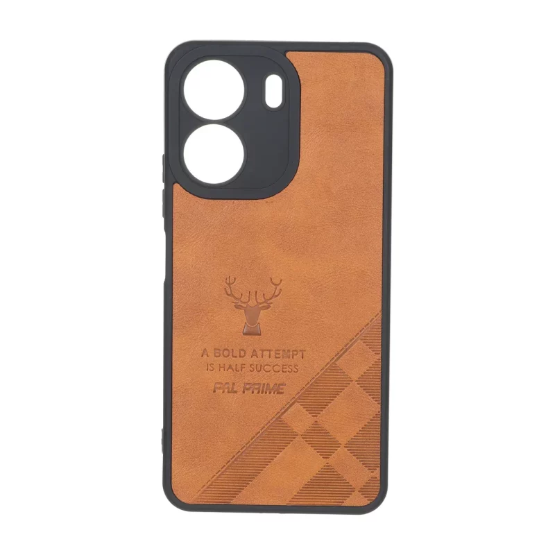 قاب طرح چرم گوزنی Pal Prime مدل Xiaomi Redmi 13C / Poco C65 - عسلی - تصویر 2