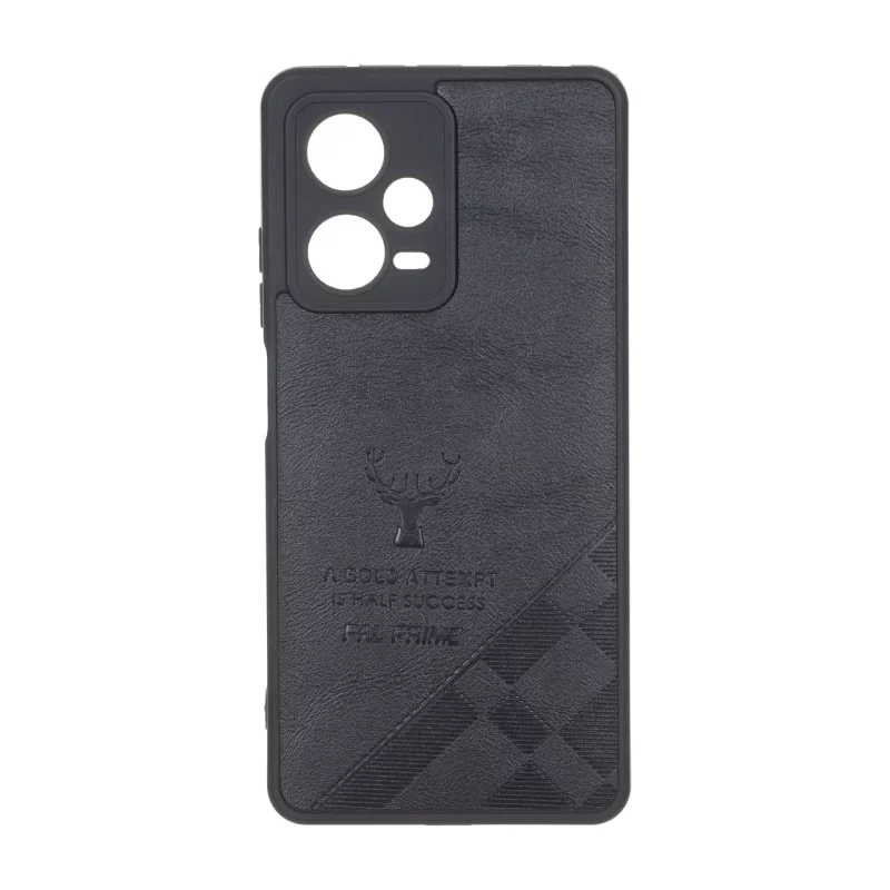 قاب طرح چرم گوزنی Pal Prime مدل Xiaomi Redmi Note 12 Pro 5G - مشکی - تصویر 2