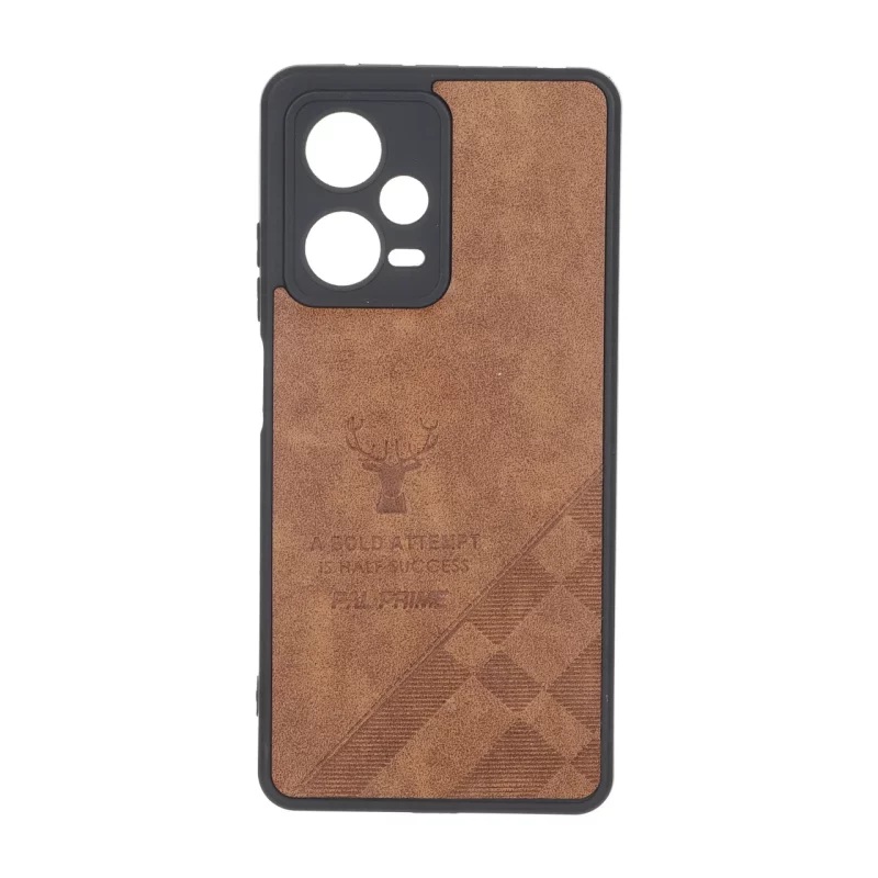قاب طرح چرم گوزنی Pal Prime مدل Xiaomi Redmi Note 12 Pro 5G - قهوه ای - تصویر 2