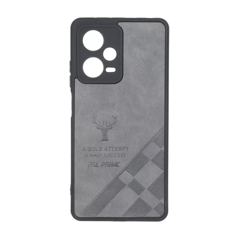 قاب طرح چرم گوزنی Pal Prime مدل Xiaomi Redmi Note 12 Pro 5G - خاکستری - تصویر 2