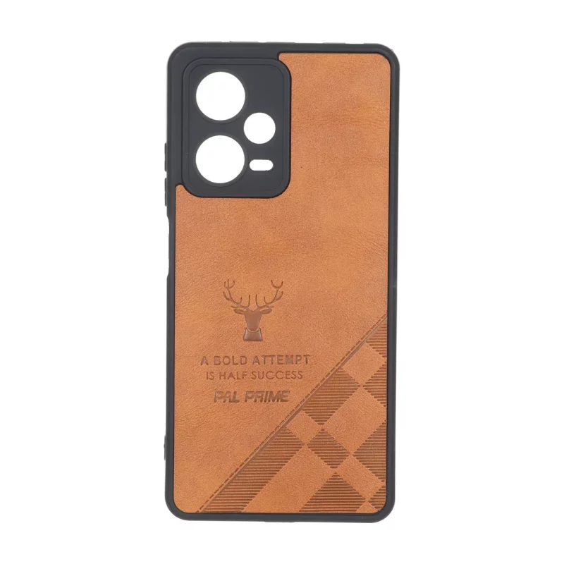 قاب طرح چرم گوزنی Pal Prime مدل Xiaomi Redmi Note 12 Pro 5G - عسلی - تصویر 2