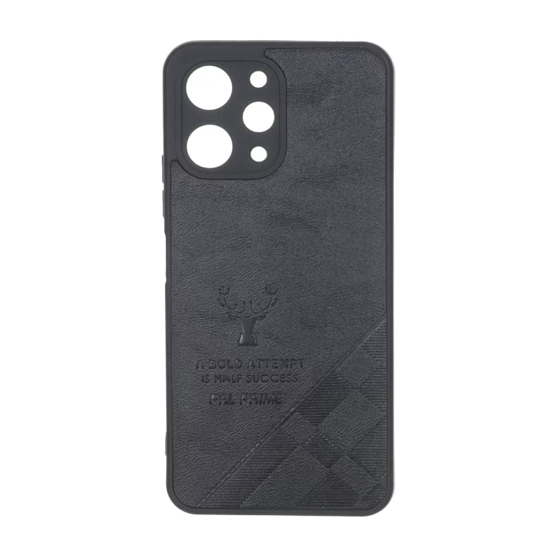 قاب طرح چرم گوزنی Pal Prime مدل Xiaomi Redmi 12 / Poco M6 Pro 5G - مشکی - تصویر 2