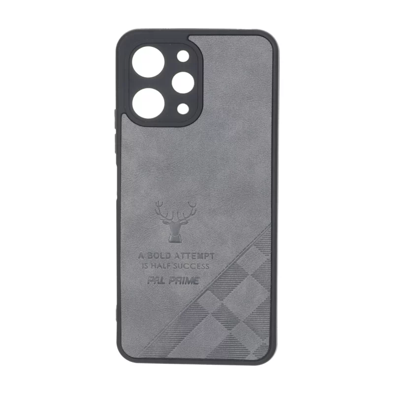 قاب طرح چرم گوزنی Pal Prime مدل Xiaomi Redmi 12 / Poco M6 Pro 5G - خاکستری - تصویر 2