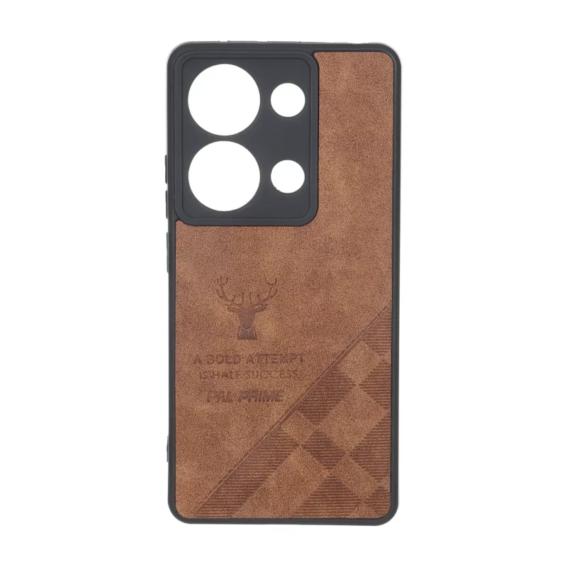 قاب طرح چرم گوزنی Pal Prime مدل Xiaomi Redmi Note 14S / Note 13 Pro 4G / Poco M6 Pro 4G - قهوه ای - تصویر 2