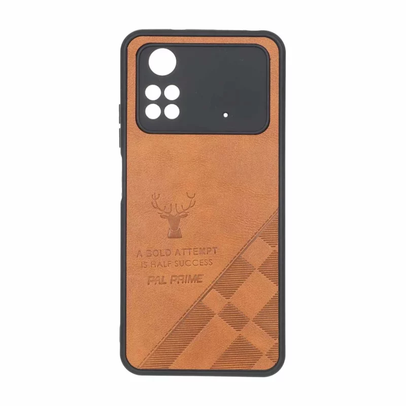 قاب طرح چرم گوزنی Pal Prime مدل Xiaomi Poco M4 Pro 4G - عسلی - تصویر 2