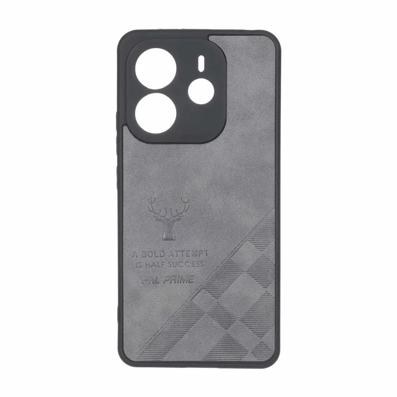 قاب طرح چرم گوزنی Pal Prime مدل Xiaomi Redmi Note 14 4G - خاکستری - تصویر 2